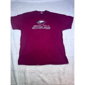 South Eagles Graphic T Shirt Maroon Fruit of the Loom Heavy Cotton 2XL